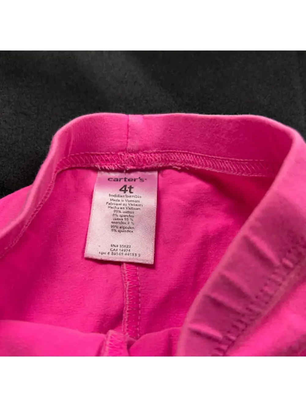 Carter’s Girls Pink Leggings Size 4T‎ Button Cuff Stretch Pants
